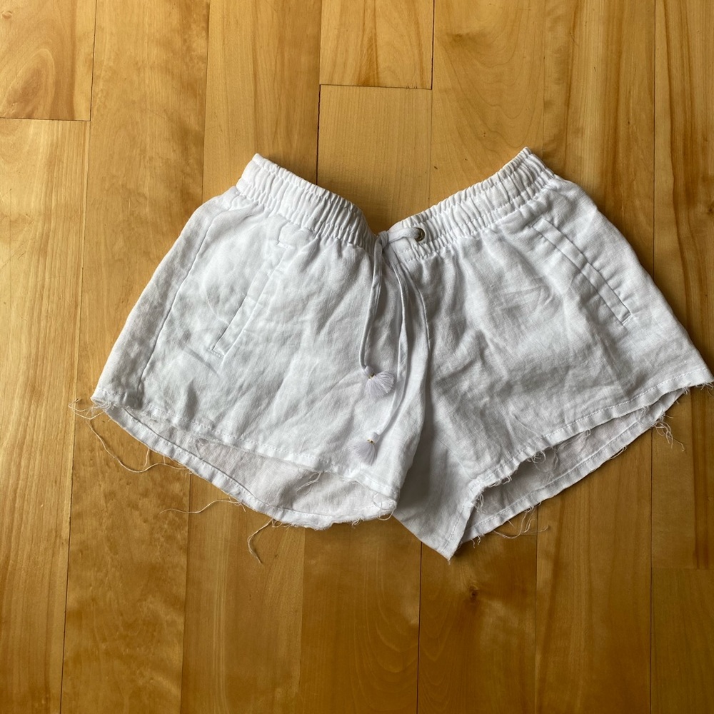 Linen beachy shorts - baybreeze